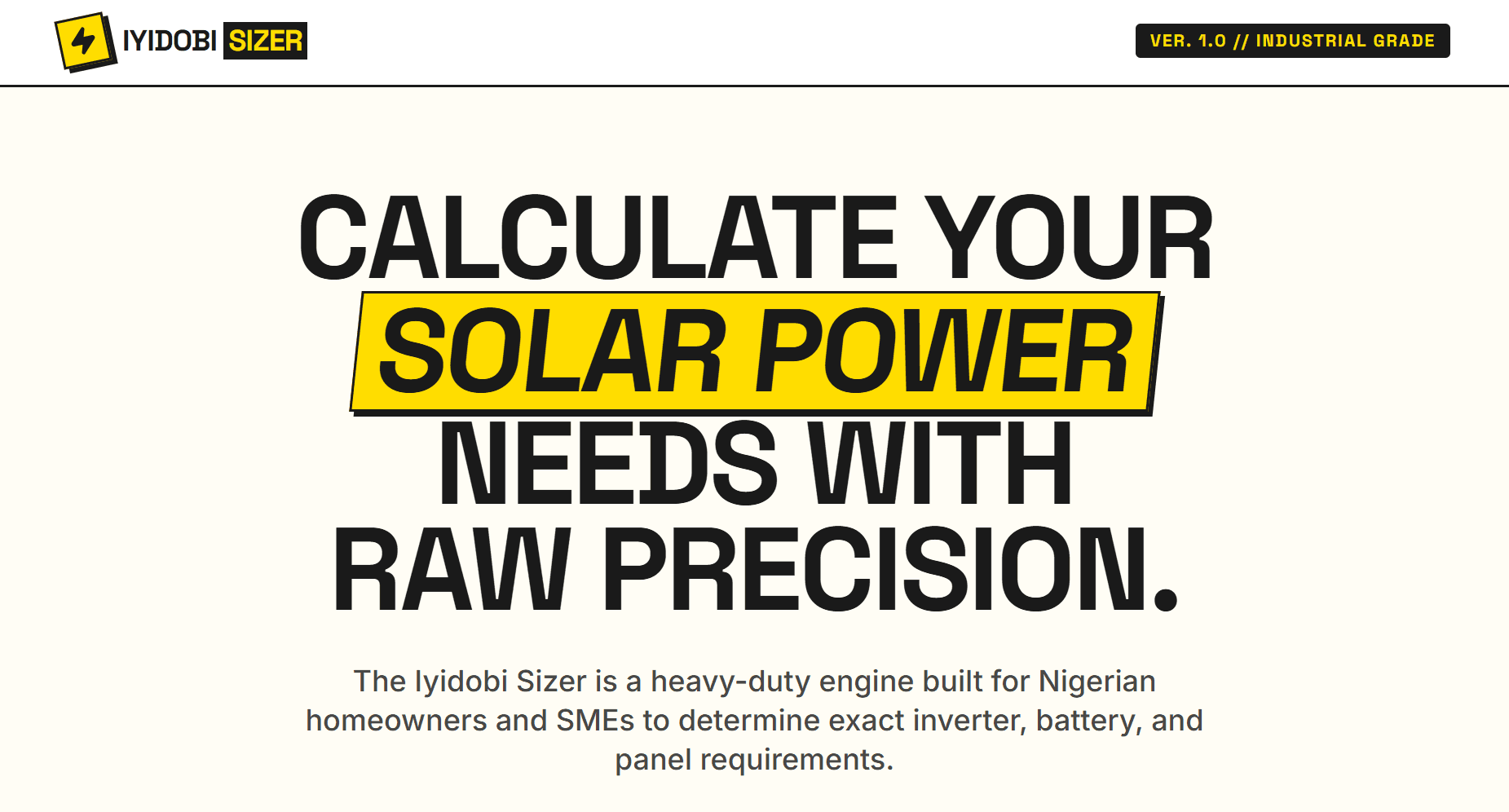 The Iyidobi System Sizer